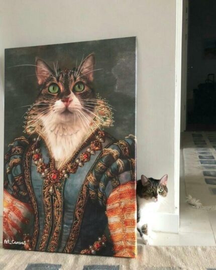 büyük boy kedi kanvas tablo