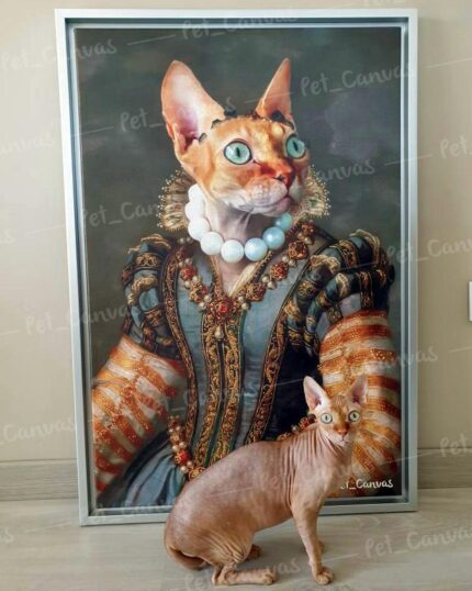 sphnx kraliçe kedi tablosu