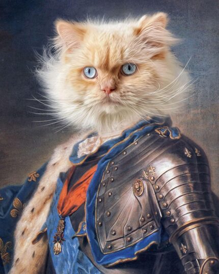 Beyaz İran Kedisi Tablosu