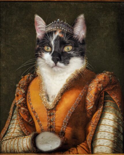 kraliçe kedi tablo tasarımı