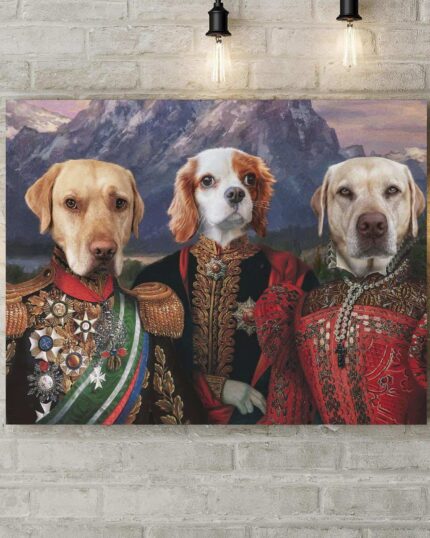 üçlü hayvan kraliyet portresi