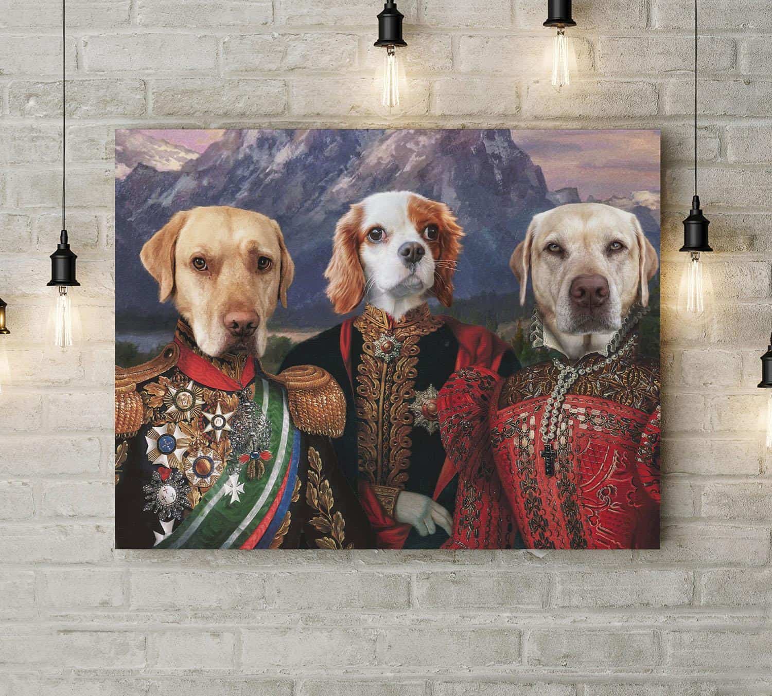 1 üçlü hayvan kraliyet portresi