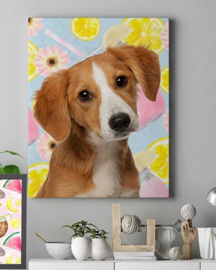 smoothie pop art evcil hayvan köpek tablosu