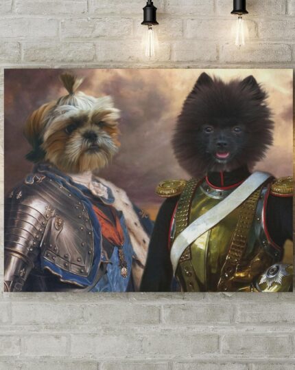 ikili general hayvan kanvas tablosu