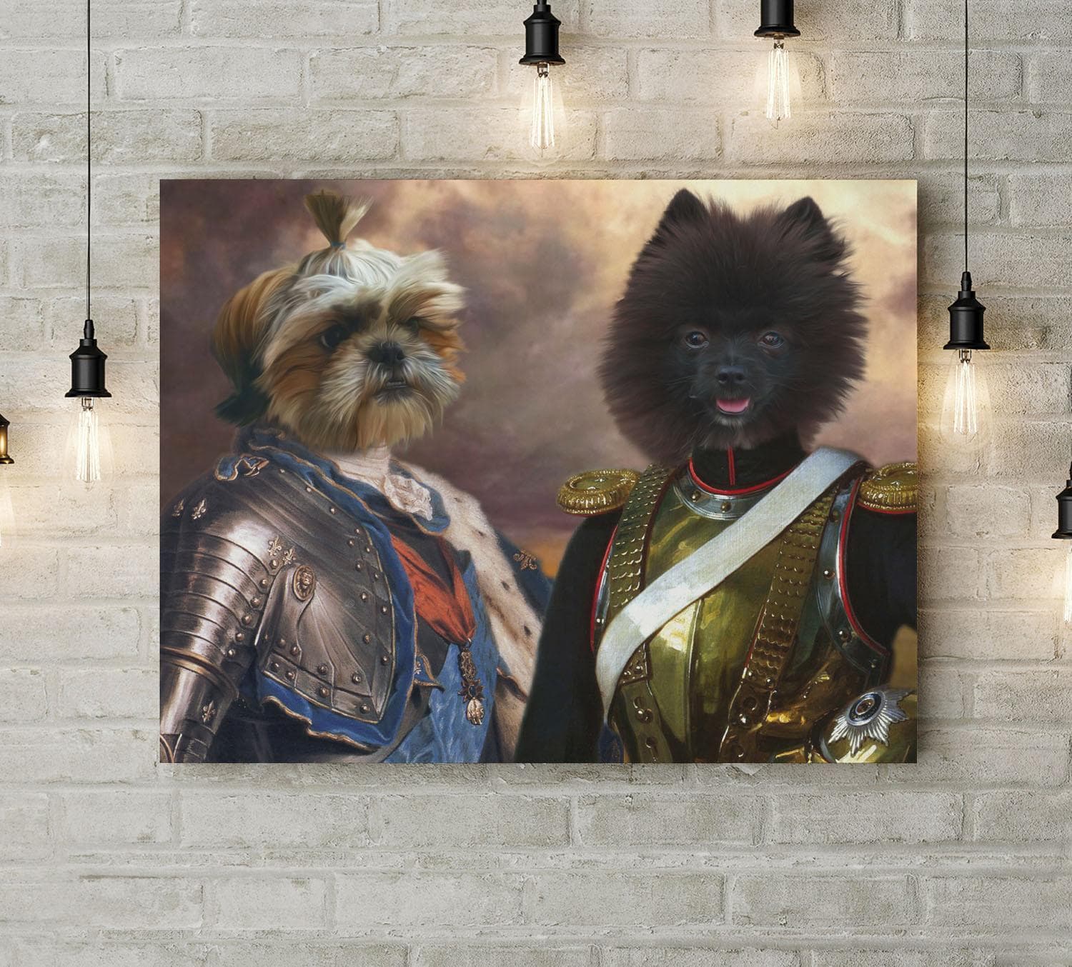 3 ikili general hayvan kanvas tablosu