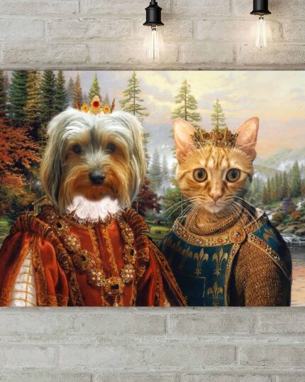 Evcil hayvanınızı Harry Potter film karakteri olarak gösteren özel tasarım bir tuval. Bu benzersiz sanat eseri, evcil hayvanınızı sihirbaz kıyafetleri içinde, büyülü bir arka plan önünde gösterir ve herhangi bir duvara asmak için mükemmeldir.