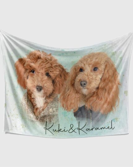 pop art evcil hayvan köpek battaniye