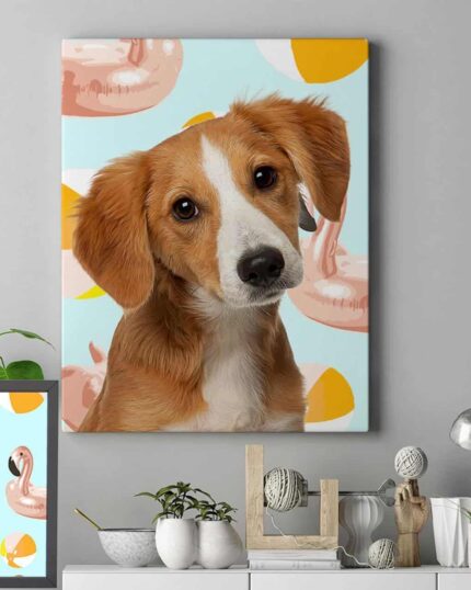 pop art evcil hayvan köpek tablosu