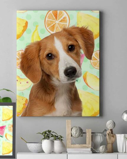 pop art evcil hayvan köpek tablosu