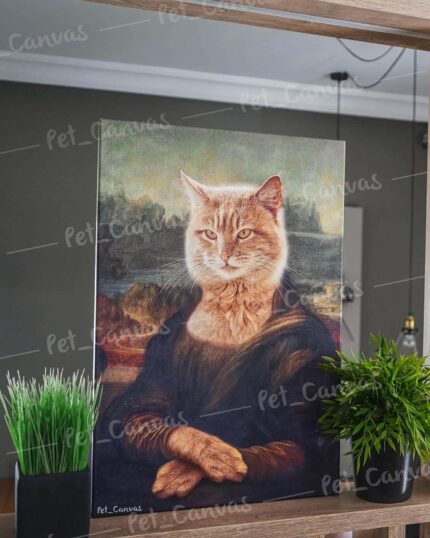 mona lisa kedi tablosu