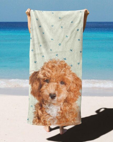 özel tasarım evcil hayvan yeşil XoX plaj havlusu