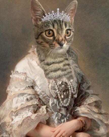 Tekir Kraliçe Tasarım Pet Kanvas