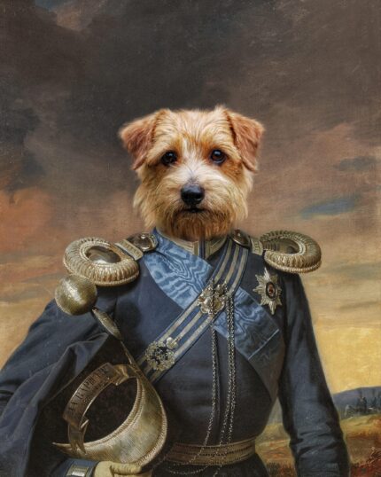 Şövalye Köpek Tasarımlı Kanvas Tablo