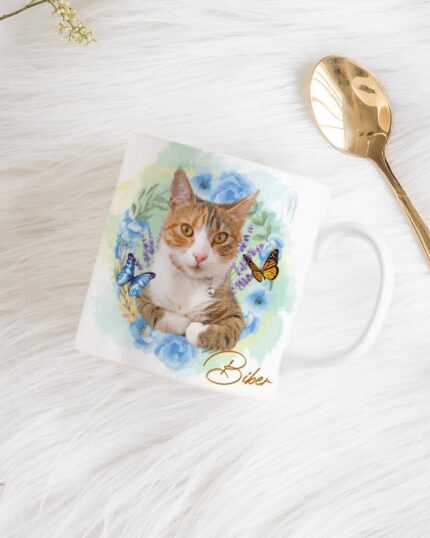 Çiçek Halkalı Özel Tasarım Kupa Bardak