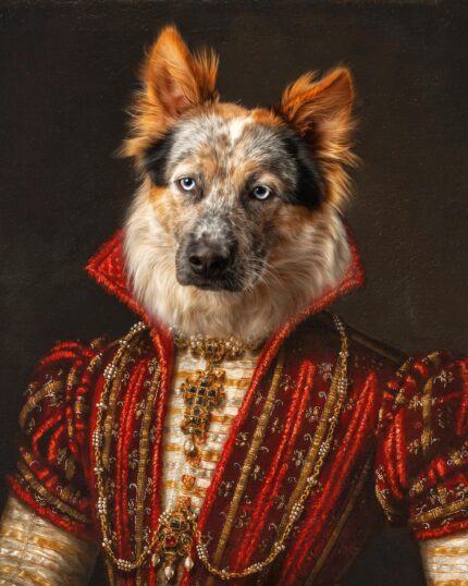 Asil Leydi Avustralya Çoban Köpek Pet Kanvas Tablo