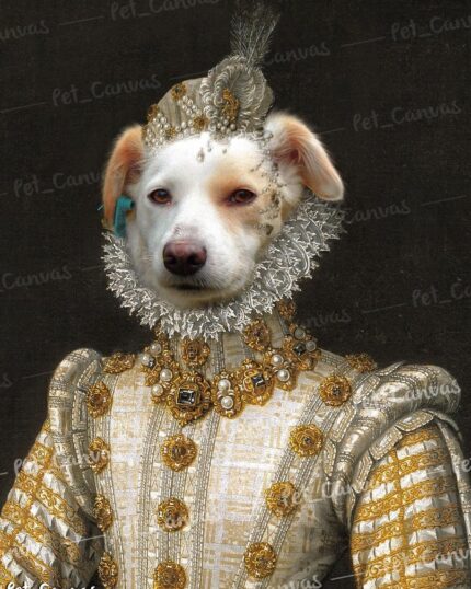Kraliçe Köpek Kanvas tablo