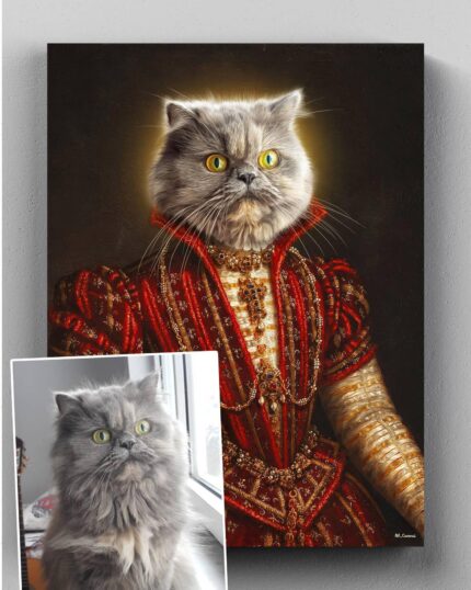 kraliçe iran kedisi kanvas tablosu