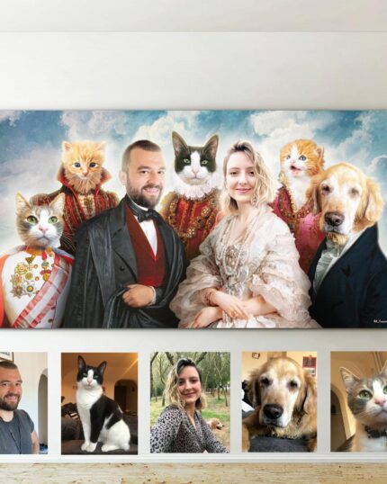 7 figürlü rönesans aile tablosu