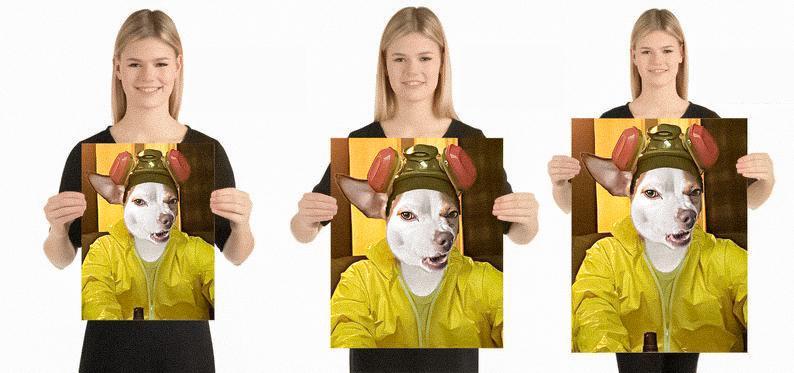 Get Your Furry Friend into with Breaking Bad Inspired Custom Pet Portraits - Shop Now at Pet Canvas