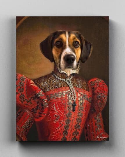 kızıl leydi kraliyet köpek tablo