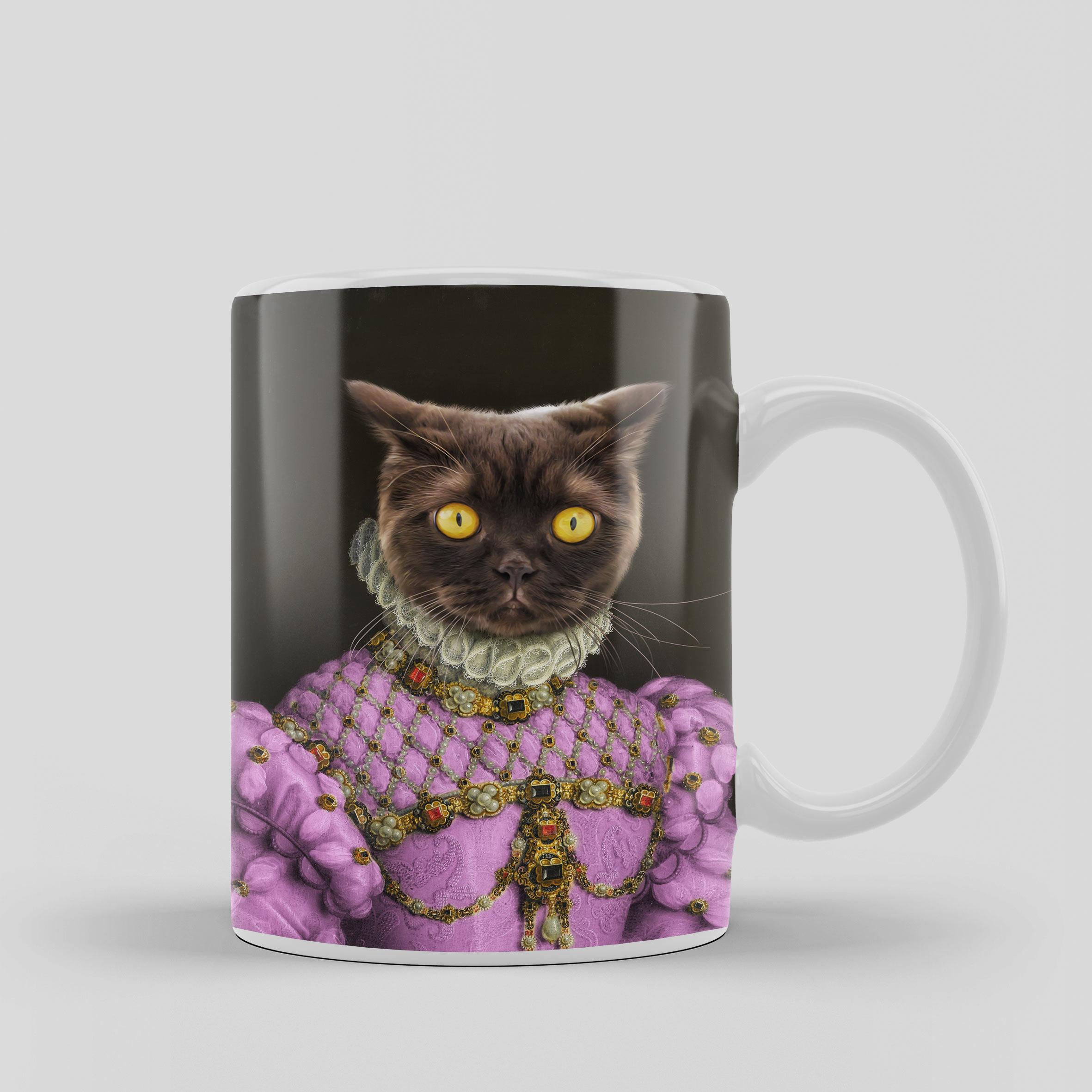 Kraliçe-Kupa-2 pembe leydi kostümlü kedi kupa