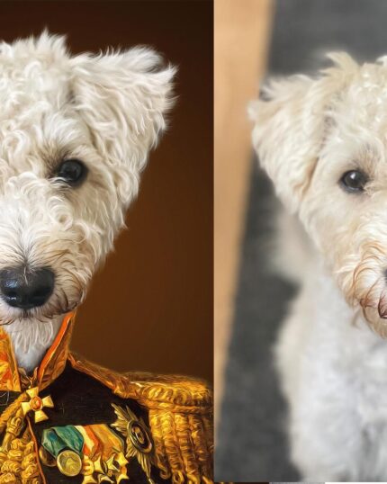 Beyaz terrier general köpek çizim