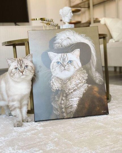 zengin tüccar kedi çizimi