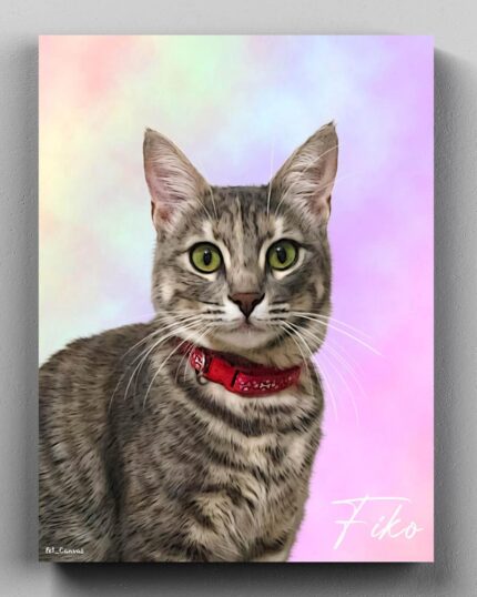 Kedi pop art tablosu