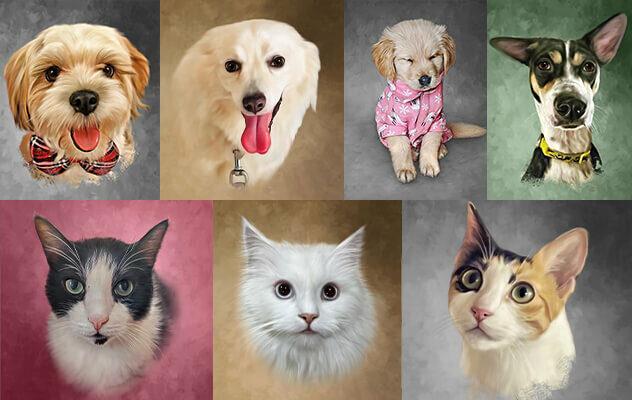 çizimli köpek tablosu