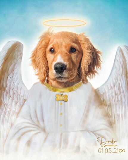 melek kanatlı golden retriever