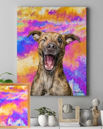 Renk Geçişli Abstract Pop Art Hayvan Tablosu