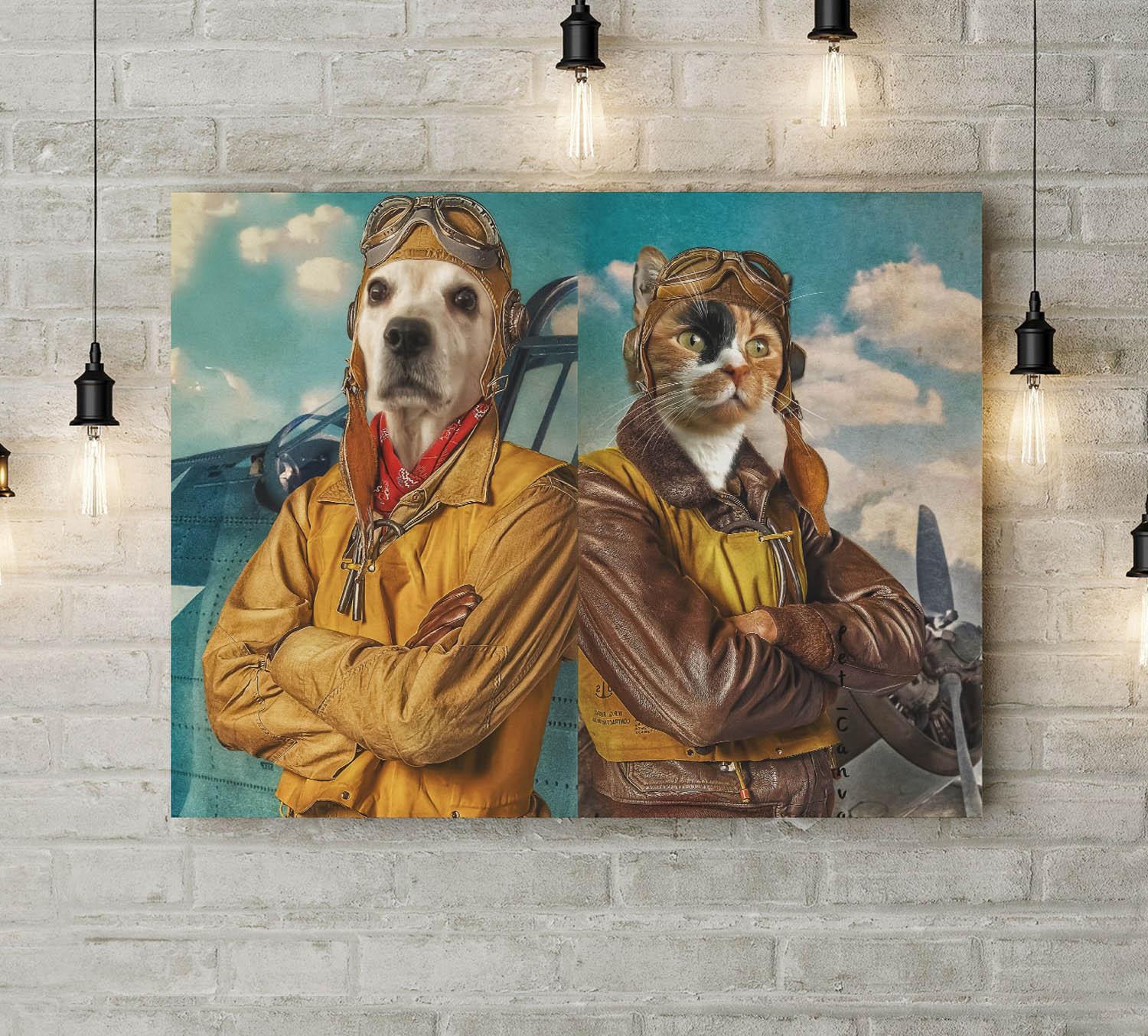 Ikili-Pilotlar pilot kedi köpek