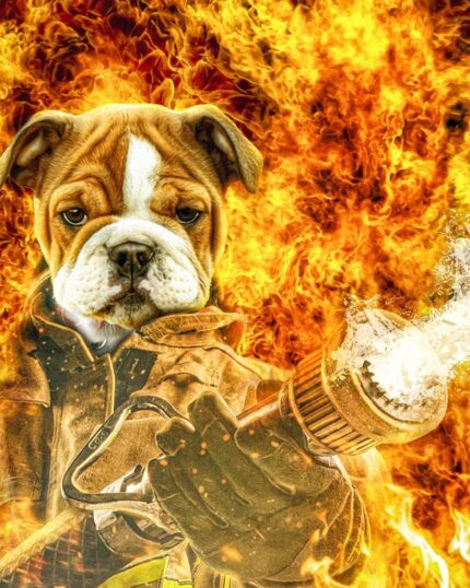 itfaiye köpek portresi