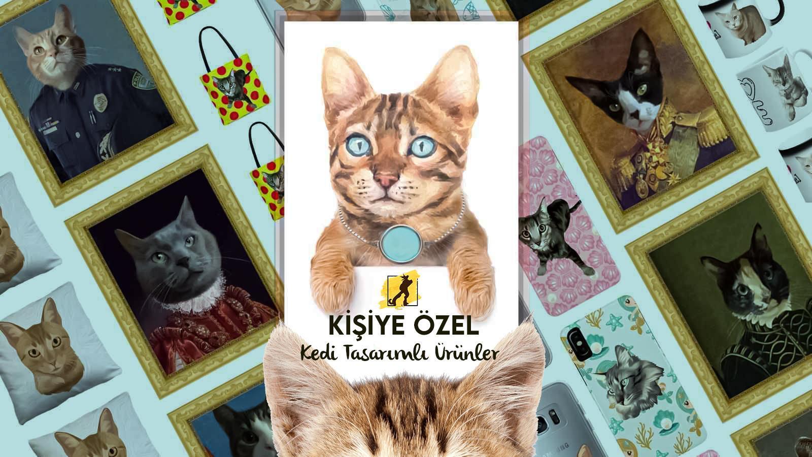 kişiye özel kedi tasarımlı ürünler