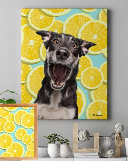 limonlu yaz mevsimi pop art tablosu