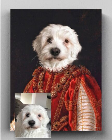 maltese terrier kralice portresi