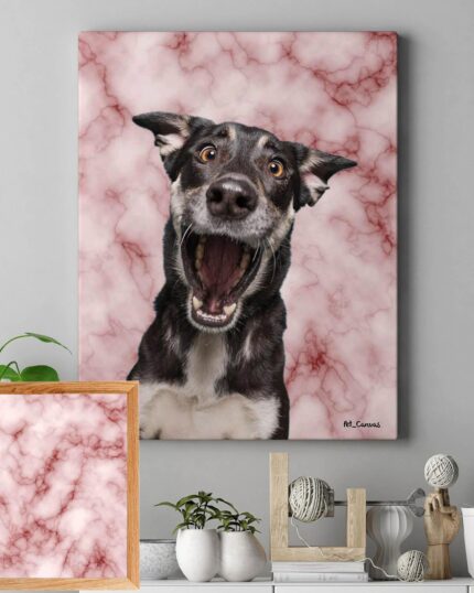 Mermer Desenli Evcil Hayvan Kanvas