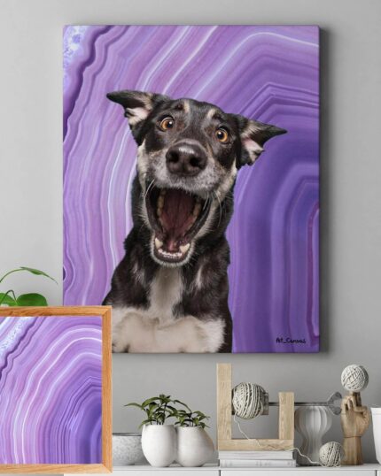 Mor Akik Desenli Pop Art Tablo