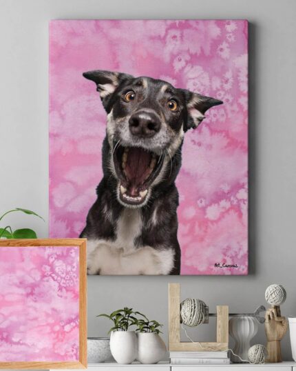 pembe suluboya dokulu evcil hayvan tablosu