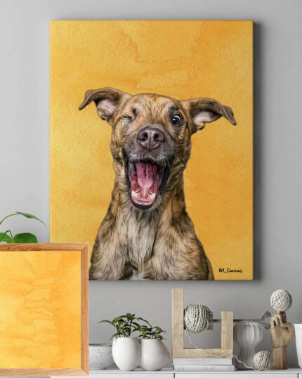 Turuncu Suluboyalı pop-art