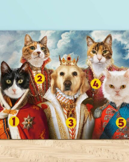 5li Özel Tasarım Evcil Hayvan Kanvas Tablo