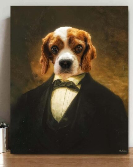 king charles kraliyet köpek tablo