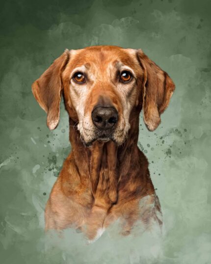 Masterpiece Portrait – Green Pet Canvas.