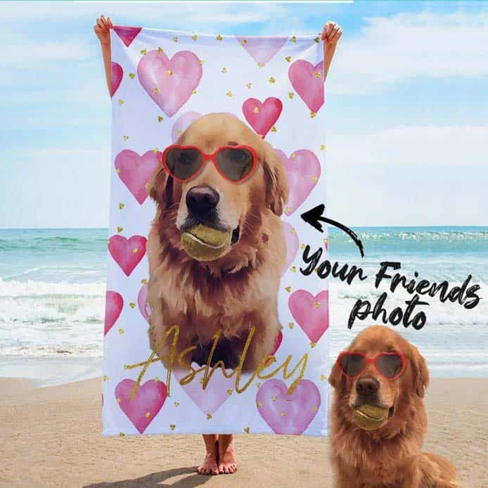 pet canvas beach towel