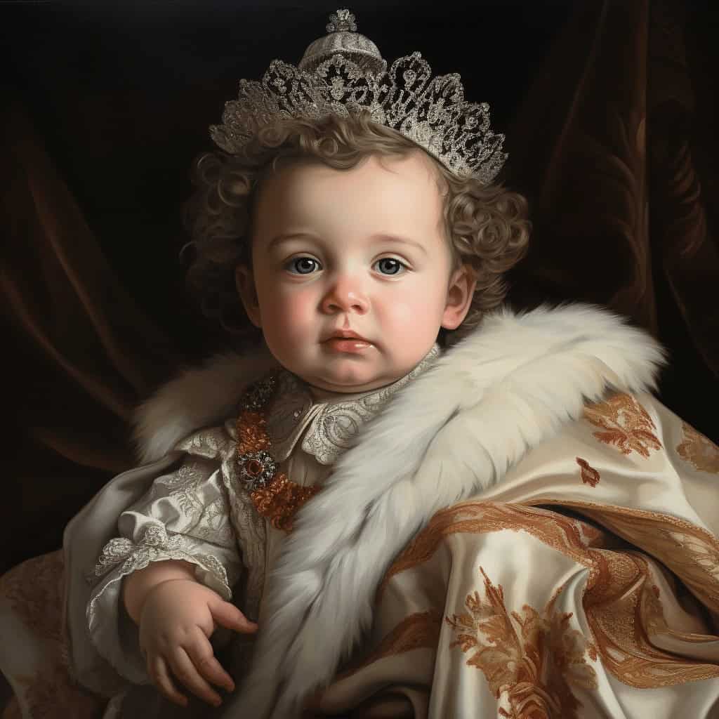 A young child with curly hair poses as Wondergirl in a Custom Superhero Child Portrait - Wondergirl #1, wearing an impressive costume against a dramatic backdrop—ideal inspiration for your next custom canvas design or unique canvas print.