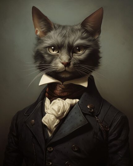 Anthromorphic Gentleman Black Cat