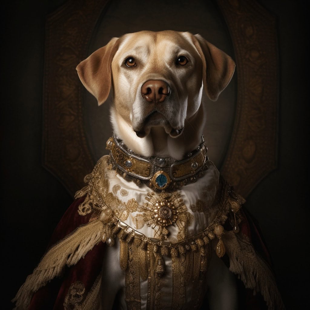 Personalised Renaissance Portrait Labrador Retriever-39A7-4Dab-A983-7Db9Ffb73D87 Personalised Renaissance Portrait Labrador Retriever