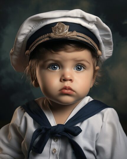 Özel Süper Kahraman Çocuk Portresi - Küçük Denizci