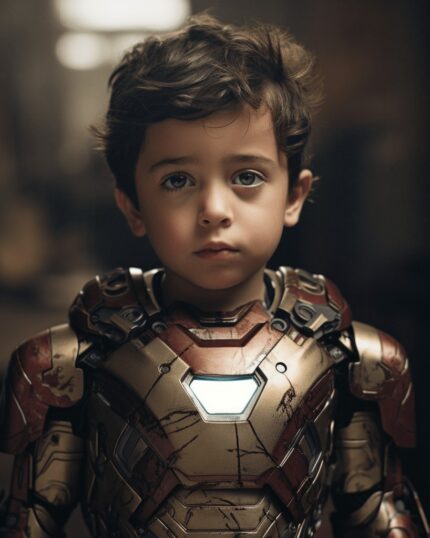 Özel Süper Kahraman Çocuk Portresi - Ironbaby