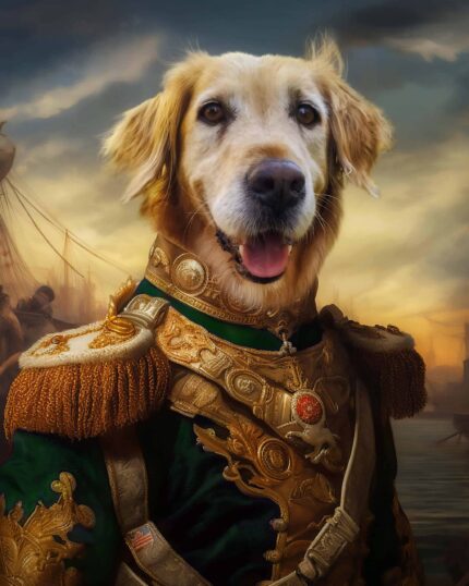 Kraliyet Amirali – Özel Tasarım Evcil Hayvan Kanvası